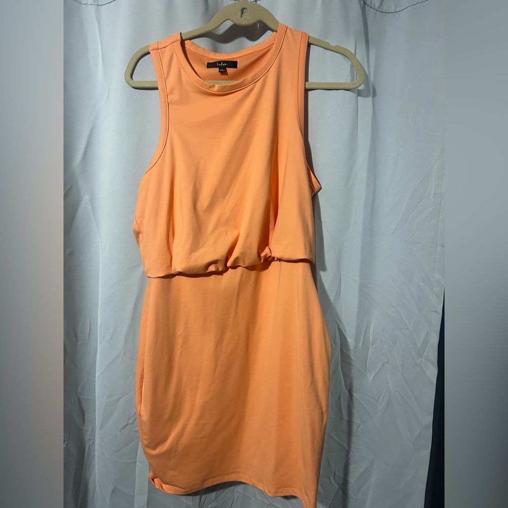 {Lulu's} Peach Mini Dress